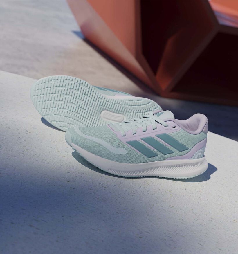 adidas Runfalcon 5 Baskets sportives en Bleu pour filles (366847) - pour semelles orthop&eacute;diques