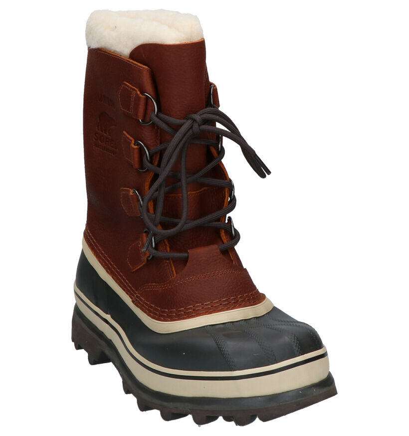 Sorel Caribou Bruine Snowboots in leer (252850)