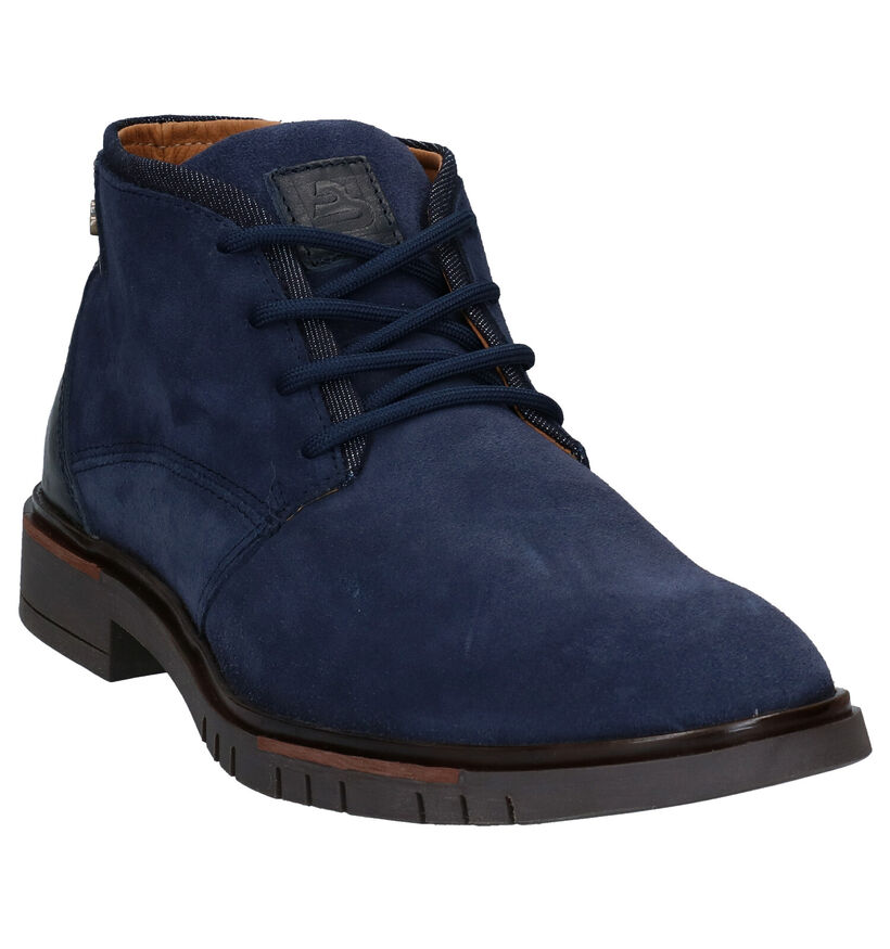 Bullboxer Blauwe Hoge Schoenen in nubuck (281837)