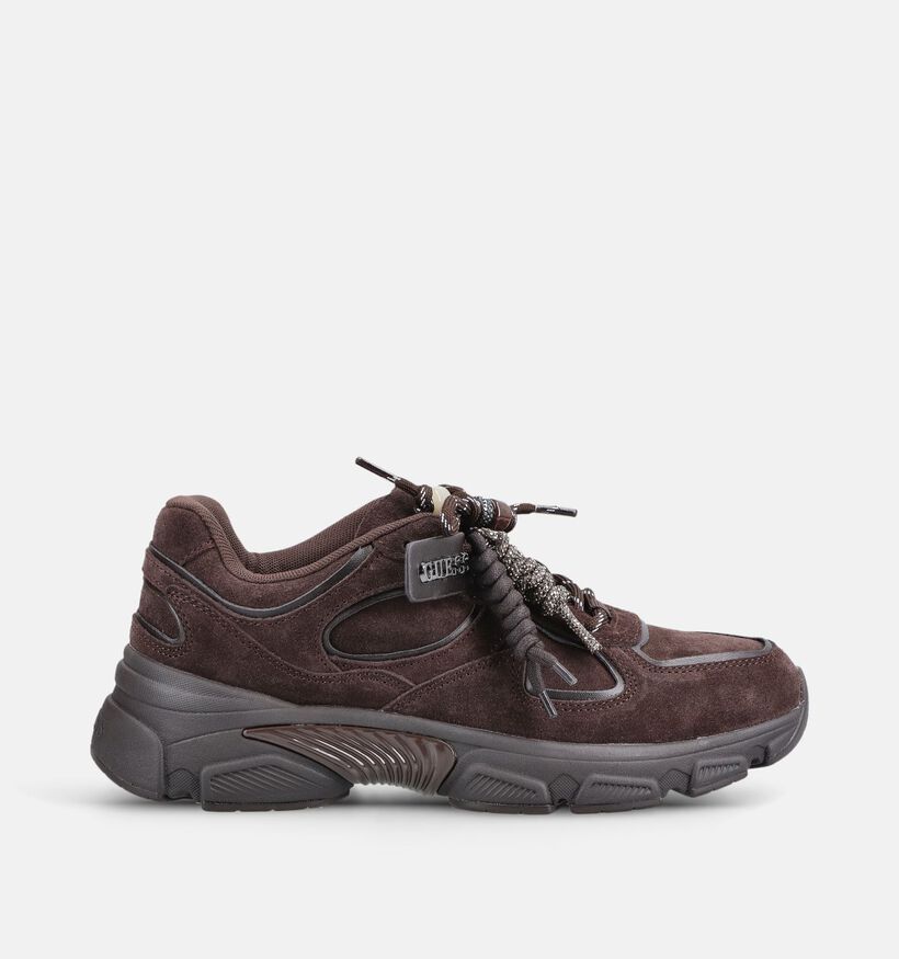 Guess Irrina Donkerbruine Sneakers voor dames (379509) - geschikt voor steunzolen