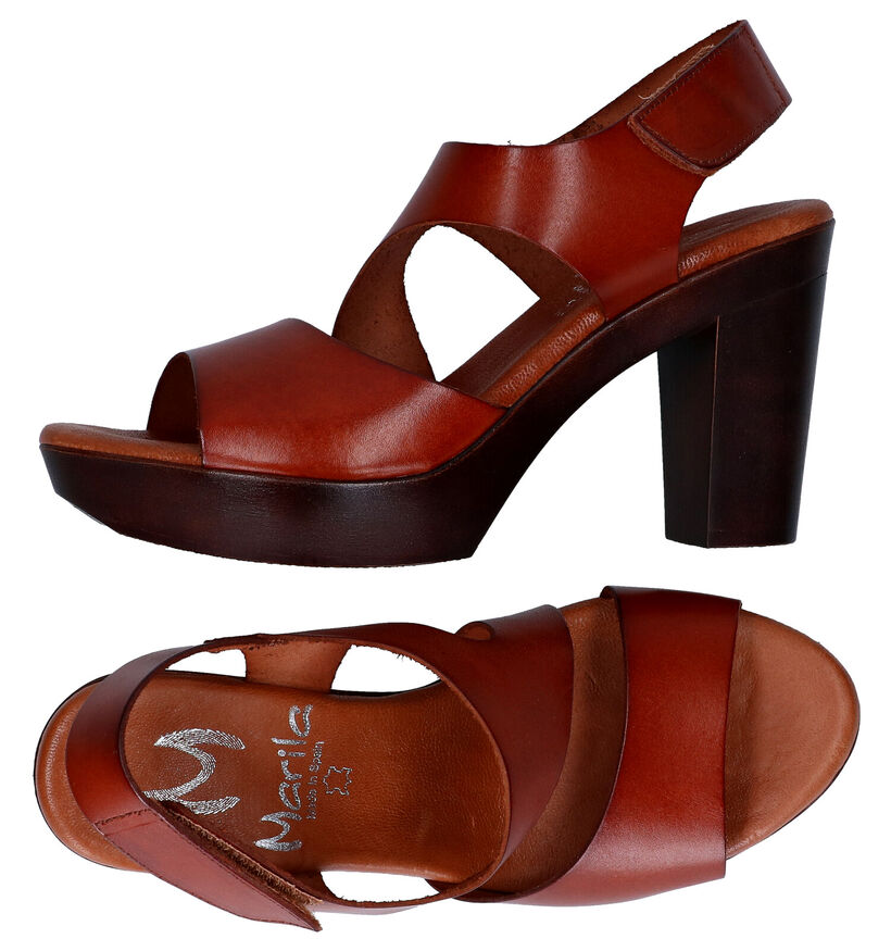 Marila Cognac Sandalen in leer (292738)