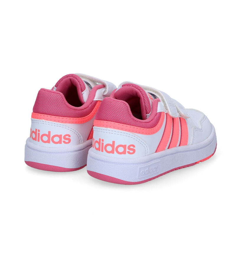 adidas Hoops 3.0 Baskets en Blanc pour filles (301118) - pour semelles orthopédiques