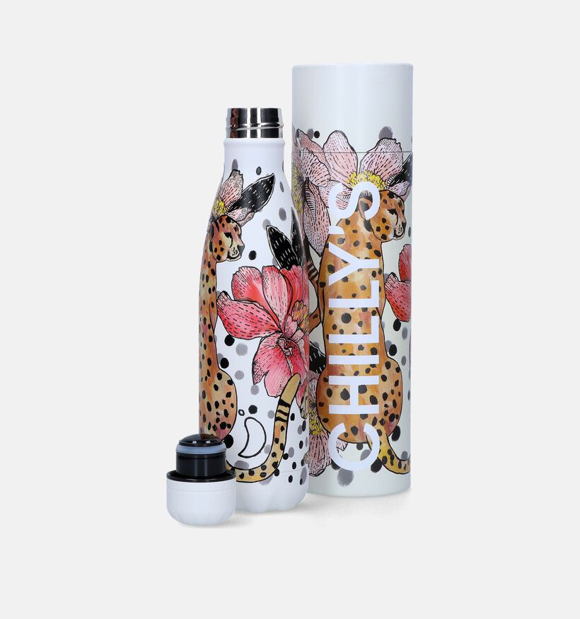 Chilly&rsquo;s x Tropical Cheetah jungle Witte Drinkfles 500ml voor meisjes, dames (348994)