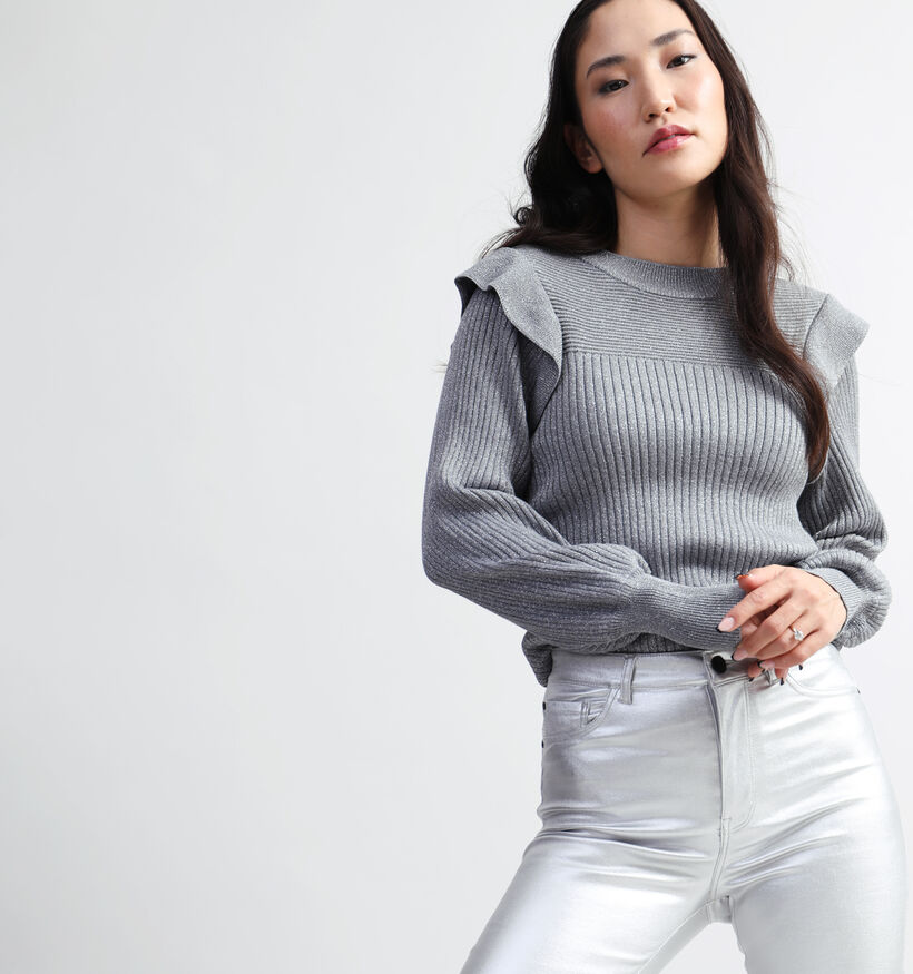 Vila Vica Pull en Gris pour femmes (338142)