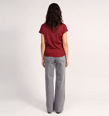 Vero Moda T-shirts Zwart/Bordeaux/Groen