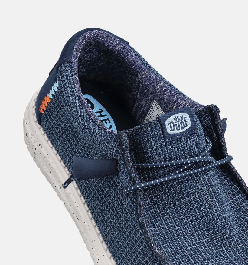 HEYDUDE Wally Sport Chaussures &agrave; enfiler en Bleu fonc&eacute; pour hommes (370086) - pour semelles orthop&eacute;diques