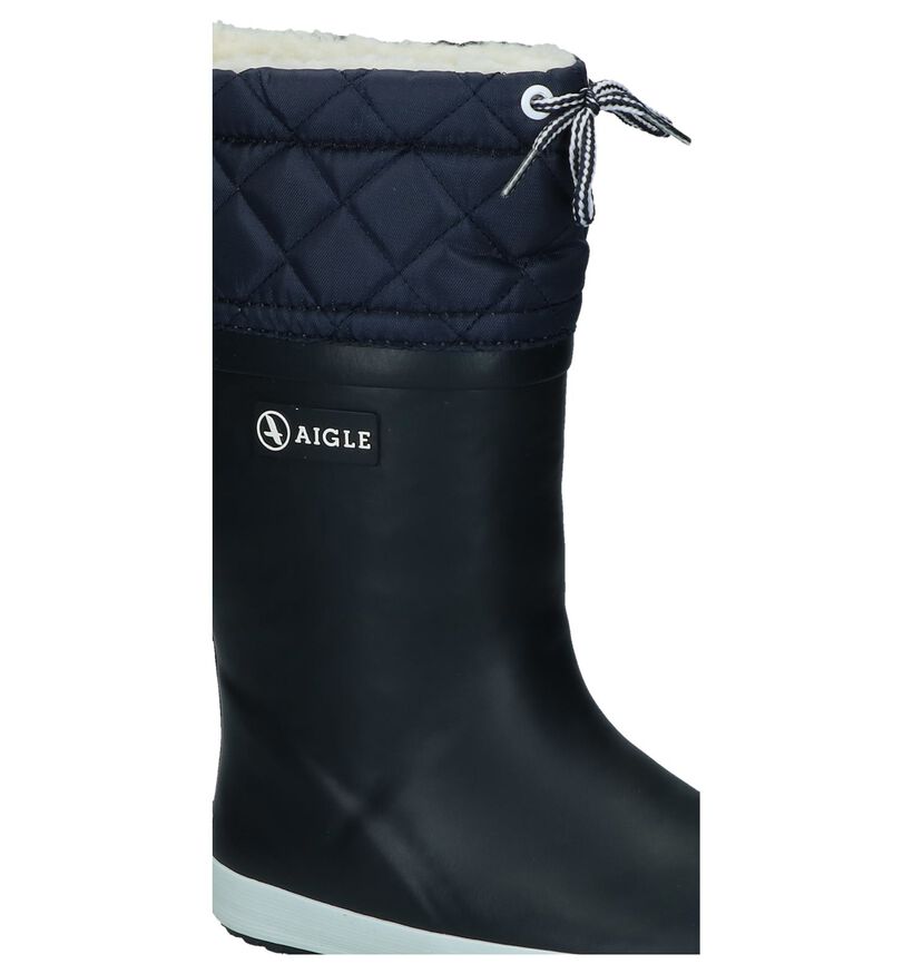 Aigle Giboulee Bottes de pluie en Bleu pour filles, garçons (124209) - pour semelles orthopédiques
