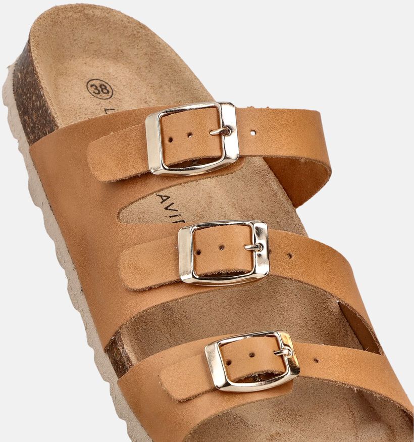 Laurent David Cognac Slippers voor dames (373780)