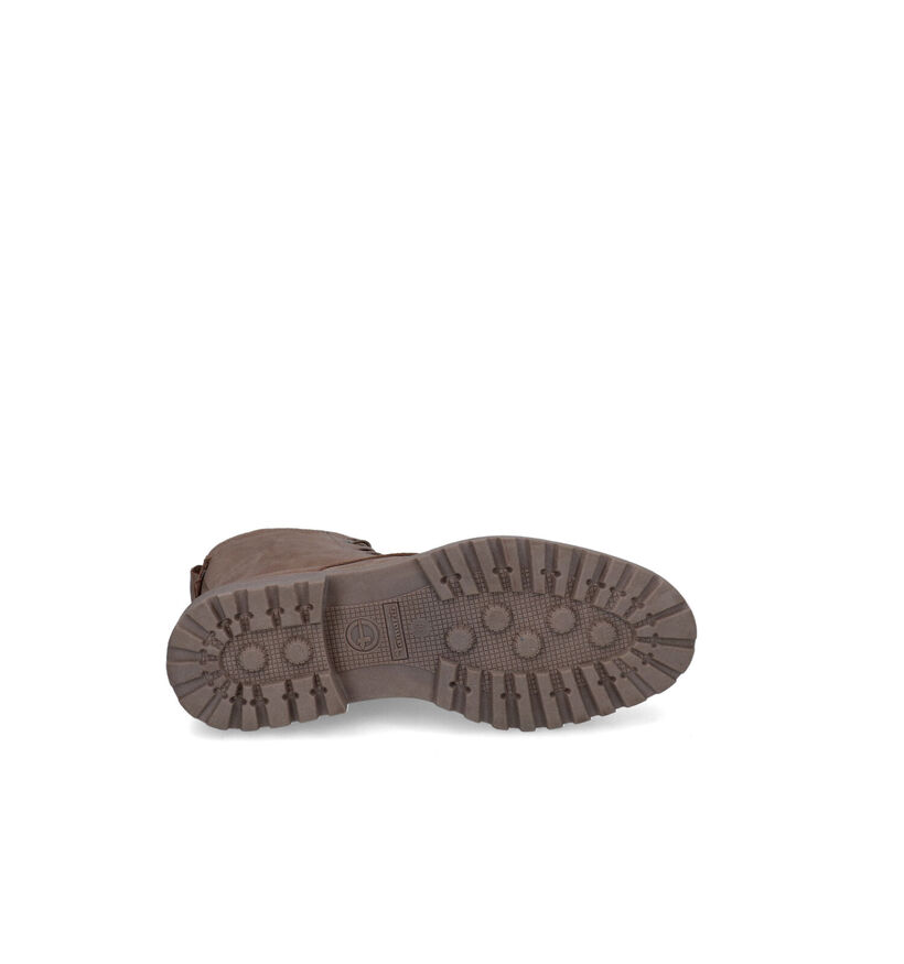 Tamaris Boots à lacets en Taupe en nubuck (315416)