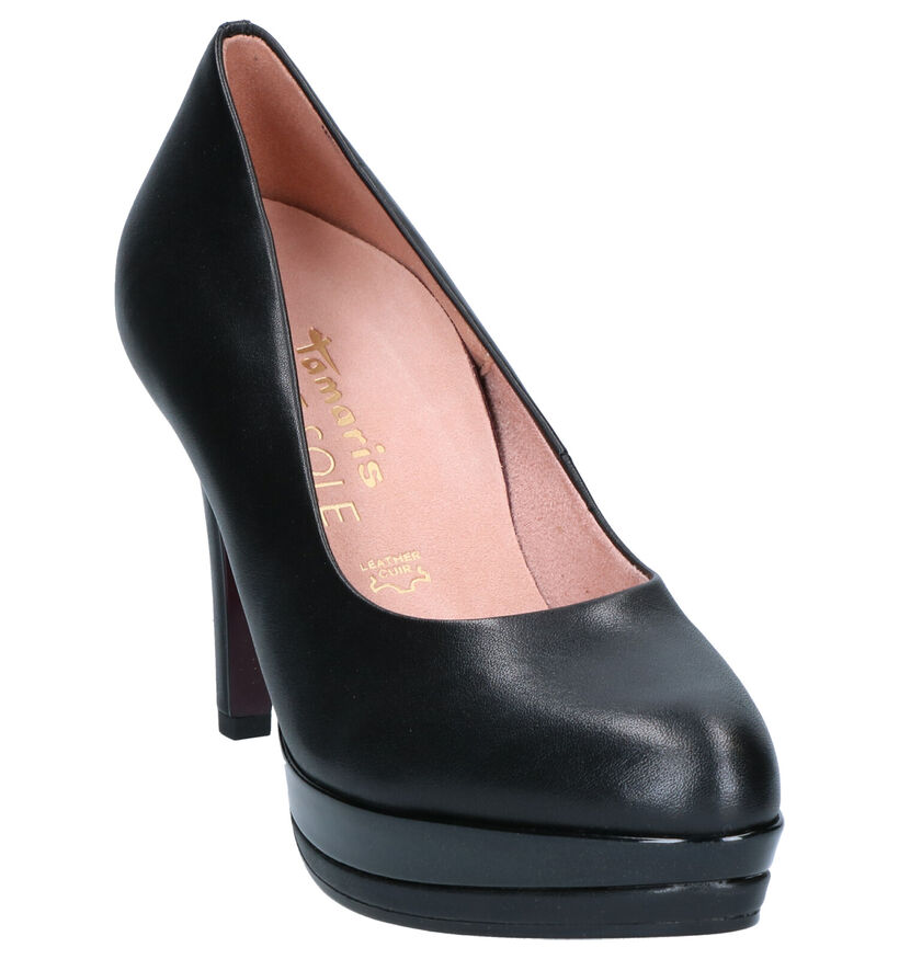 Tamaris Heart & Sole Zwarte Pumps in leer (257110)