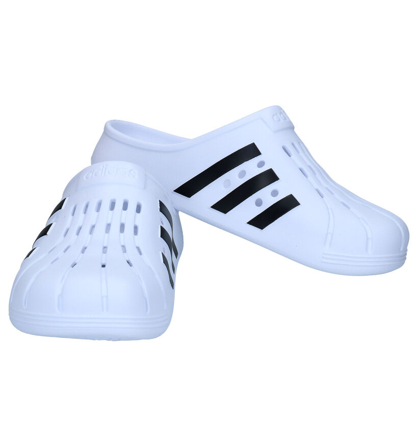 adidas Adilette Clog Witte Slippers in kunststof (291825)