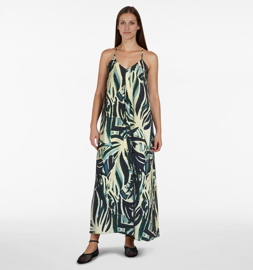 Vila Robe Viryn Zoa mi-longue en Bleu/Multi pour femmes (369476)