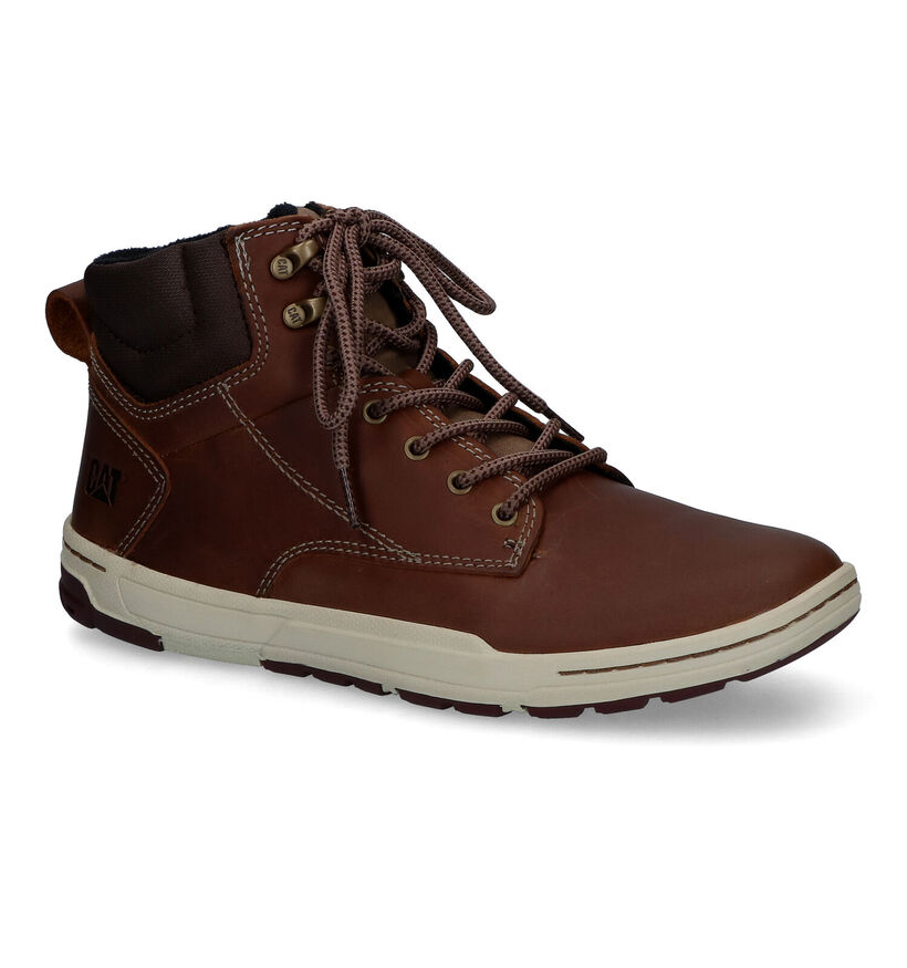 Caterpillar Colfax Bottines en Cognac pour hommes (329666) - pour semelles orthopédiques