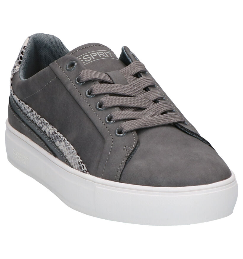 Esprit Chaussures à lacets en Gris foncé en simili cuir (269402)