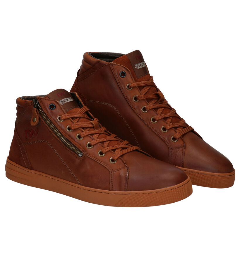 River Woods Faust Cognac Hoge Schoenen in leer (282046)