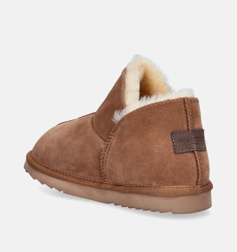 Warmbat Willow Pantoufles montantes en Cognac pour femmes (346218)