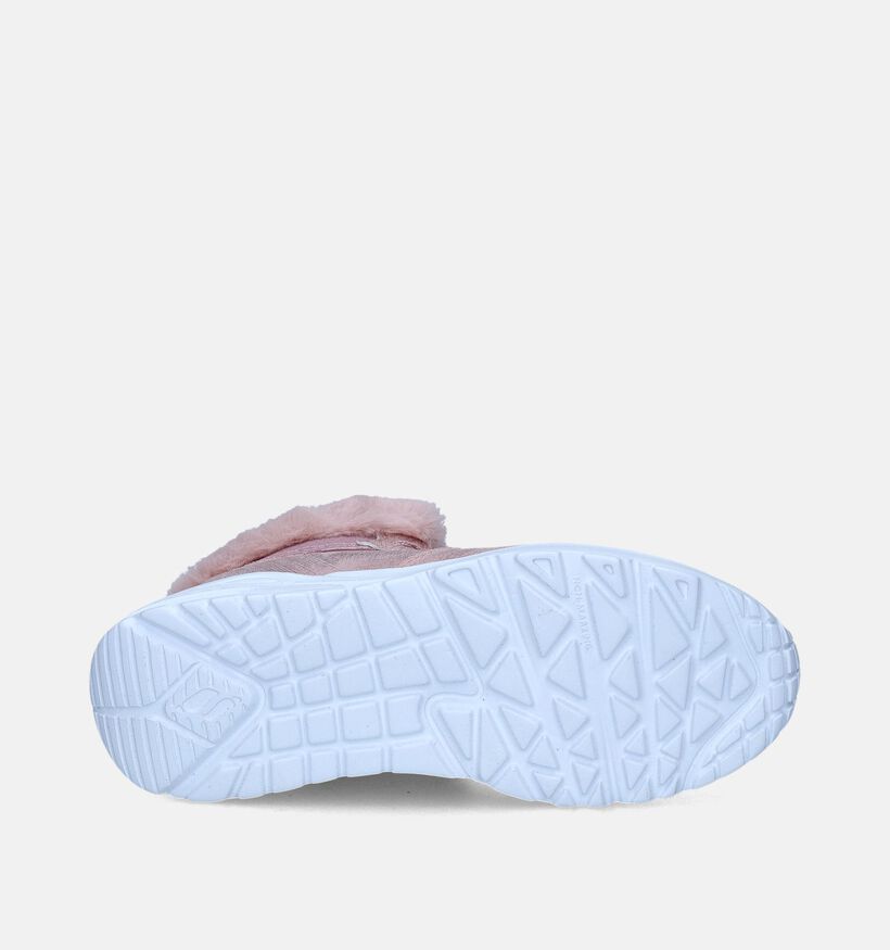 Skechers Uno Lite Comfort Collar Baskets en Rose pour filles (345248)