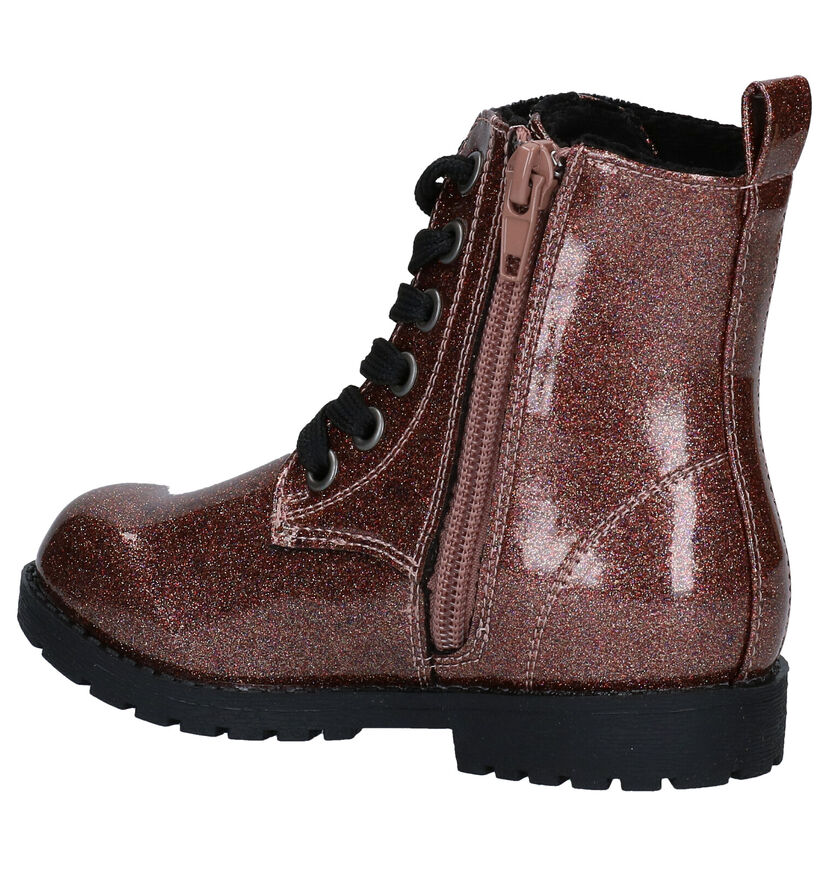 K3 Bottines en Bleu foncé en simili cuir (280763)