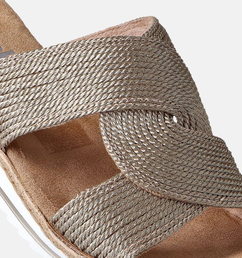 Rieker Gouden Slippers met Sleehak voor dames (354968)