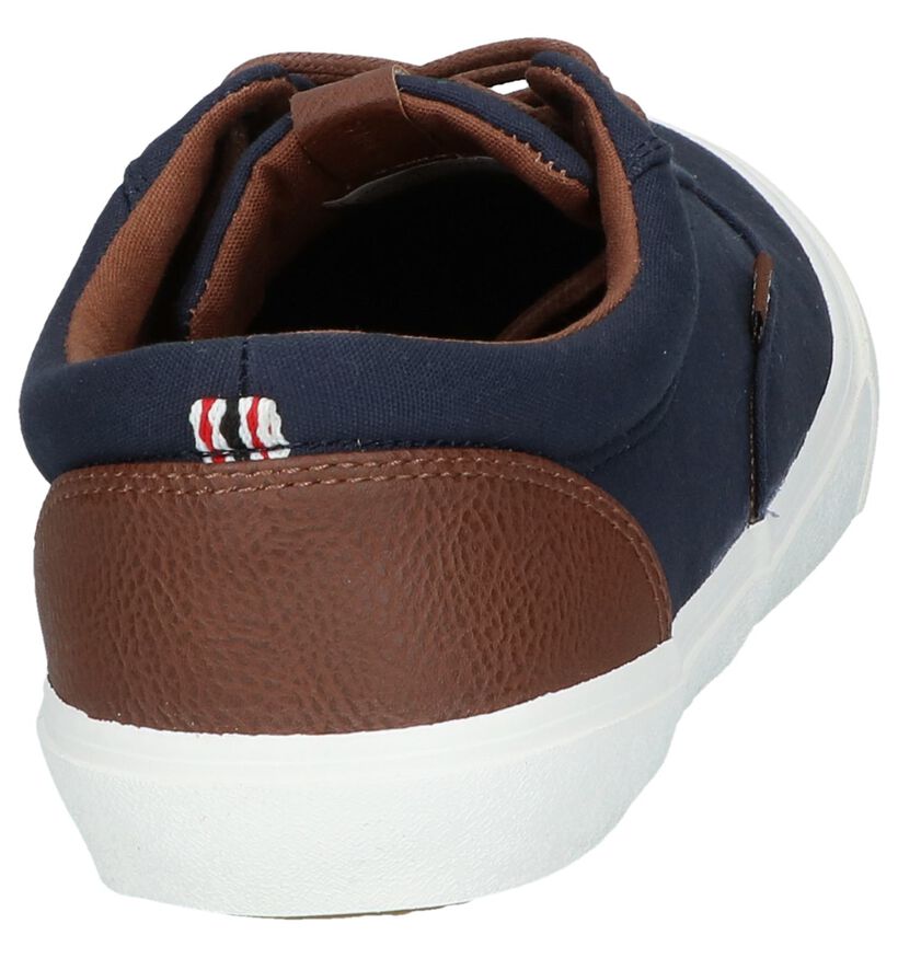 Jack & Jones Vision Mixed Blauwe Veterschoenen in stof (286410)