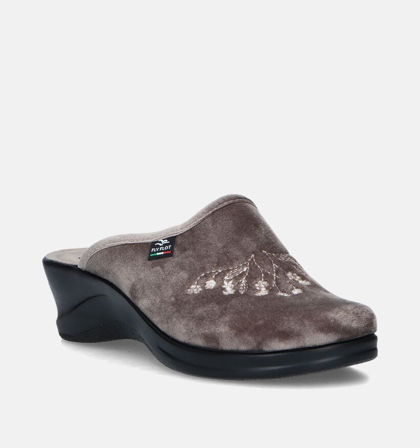 Fly Flot Pantoufles ouvertes en Taupe pour femmes (348462)