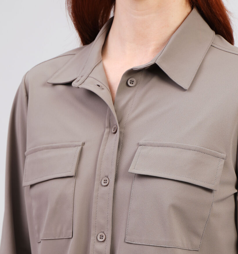 Expresso Blouse en Taupe pour femmes (356854)