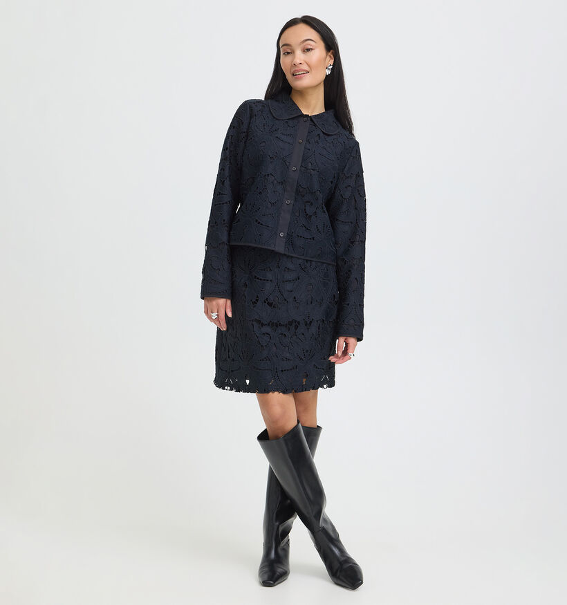 Fransa Gabrielle Donkerblauwe Blouse voor dames (377908)