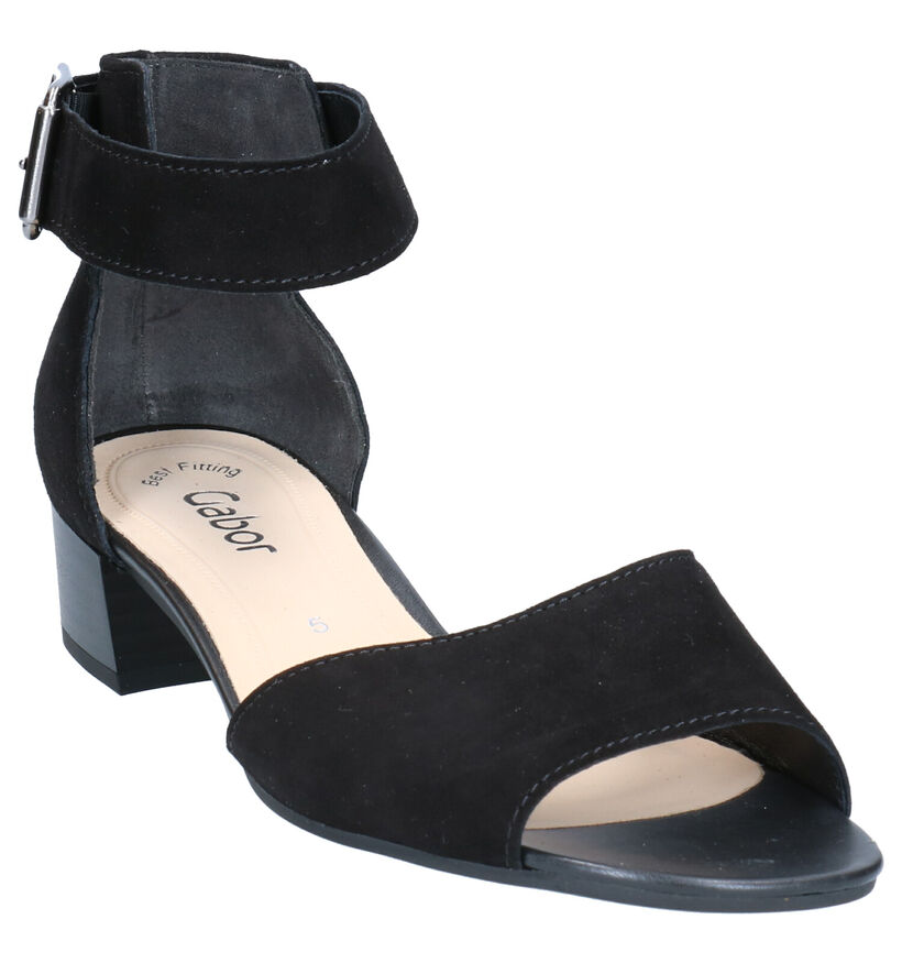 Gabor Best Fitting Sandales en Noir en nubuck (271745)