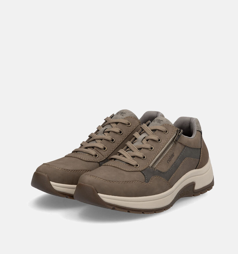 Rieker Bruine Veterschoenen voor heren (351308) - geschikt voor steunzolen