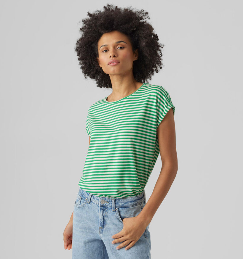 Vero Moda Ava Blauw Gestreept T-shirt (323892)