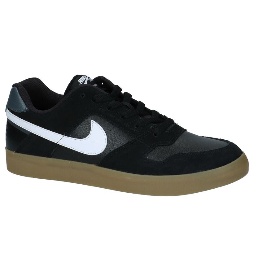 Zwarte Skateschoenen Nike SB Delta Force Vulc in kunstleer (209845)