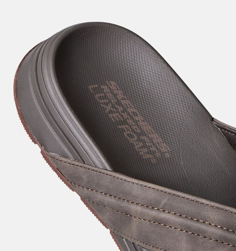 Skechers Patino Marlee Bruine Teenslippers voor heren (354582)