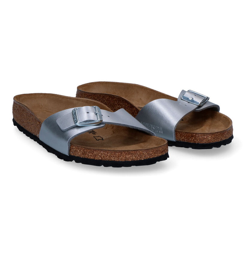 Birkenstock Madrid Birko-Flor Witte Slippers voor dames (338044)