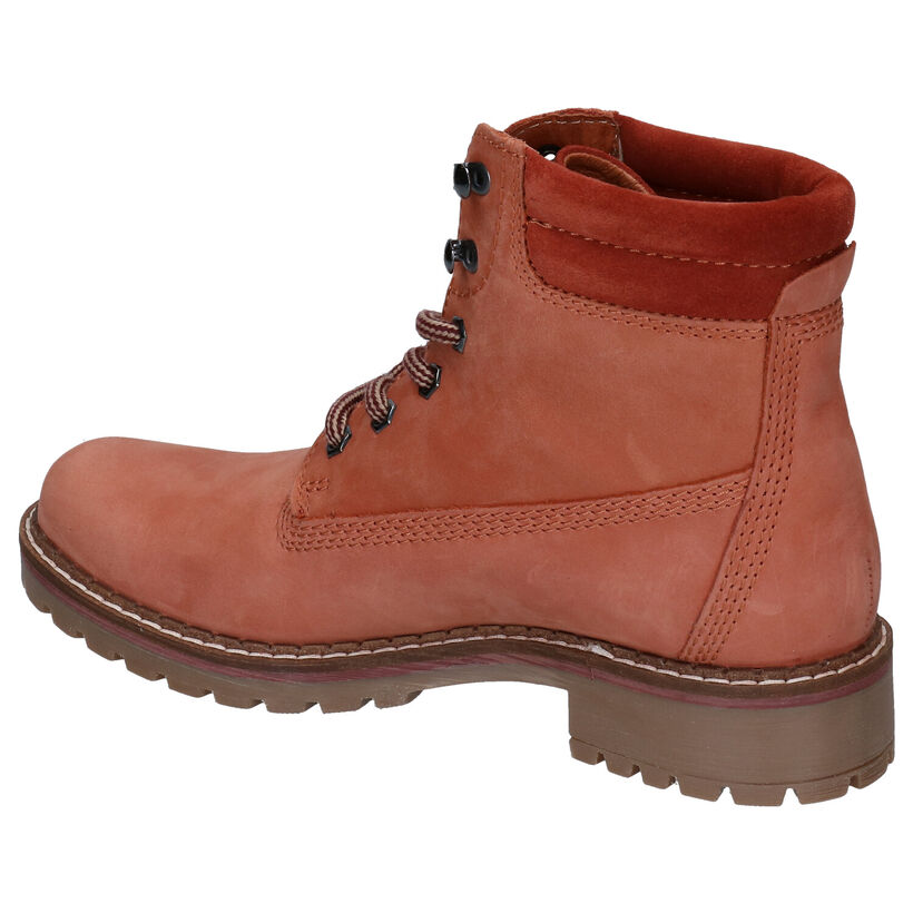 Dazzle Boots à lacets en Orange en nubuck (278832)