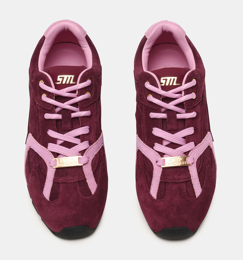 Steve Madden Asiel Bordeaux/Roze Sneakers voor dames (378166) - geschikt voor steunzolen
