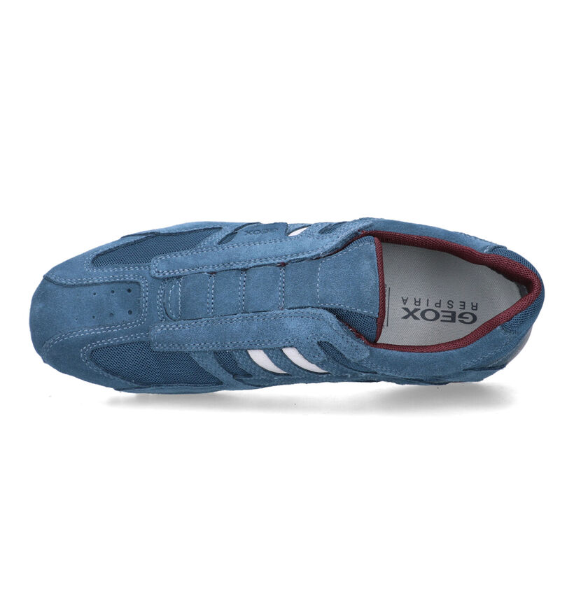 Geox Uomo Blauwe Instappers in daim (326763)