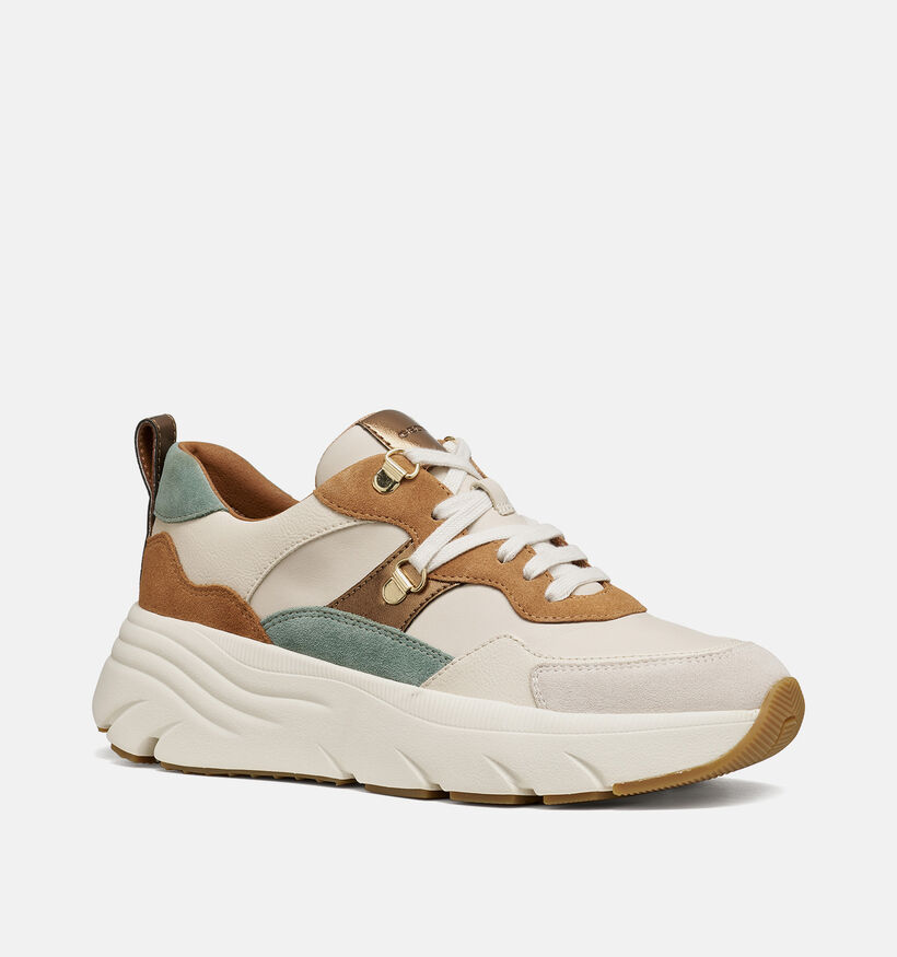 Geox Diamanta Baskets en Beige/Multi pour femmes (377784) - pour semelles orthop&eacute;diques