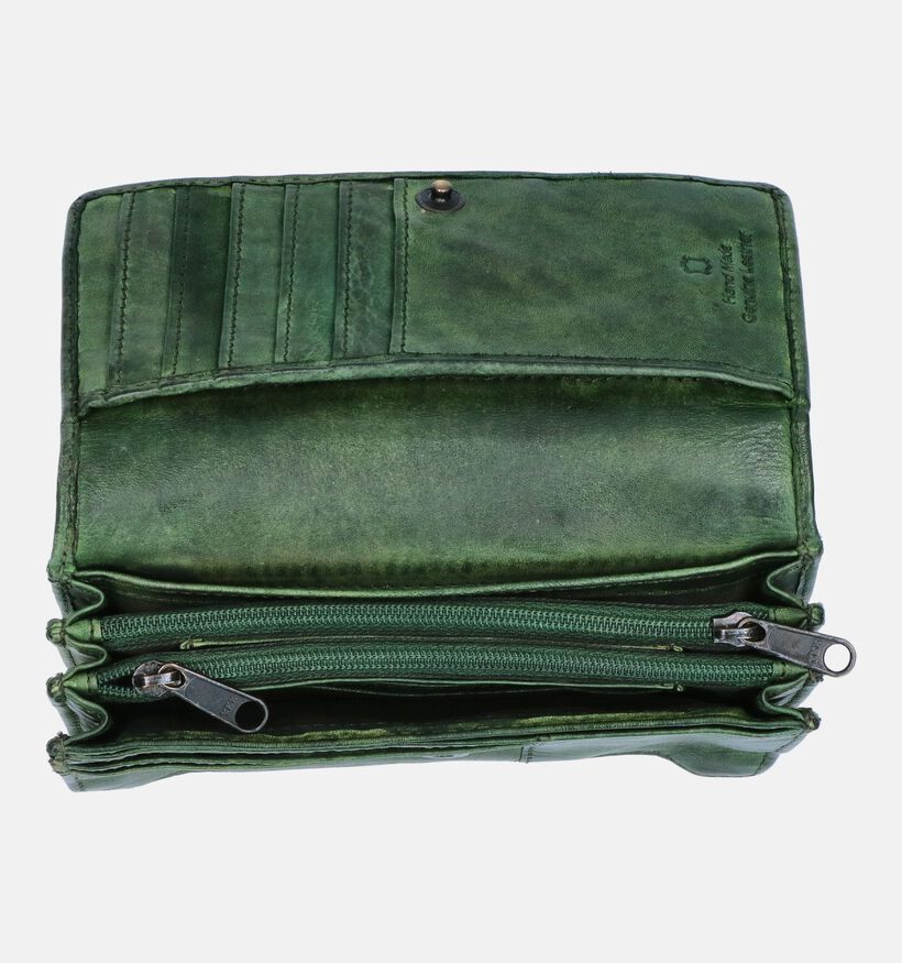 Bear Design Porte-monnaie zipp&eacute; en Vert pour femmes (382121)