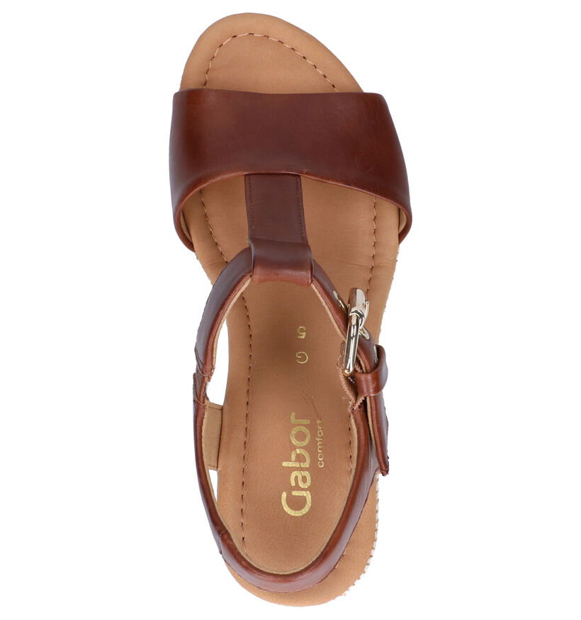 Gabor Cognac Sandalen in leer (271750)