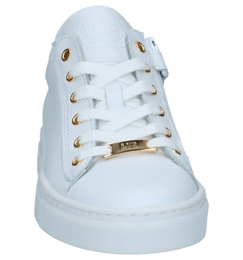 Witte Veterschoenen Hampton Bays in leer (245749)