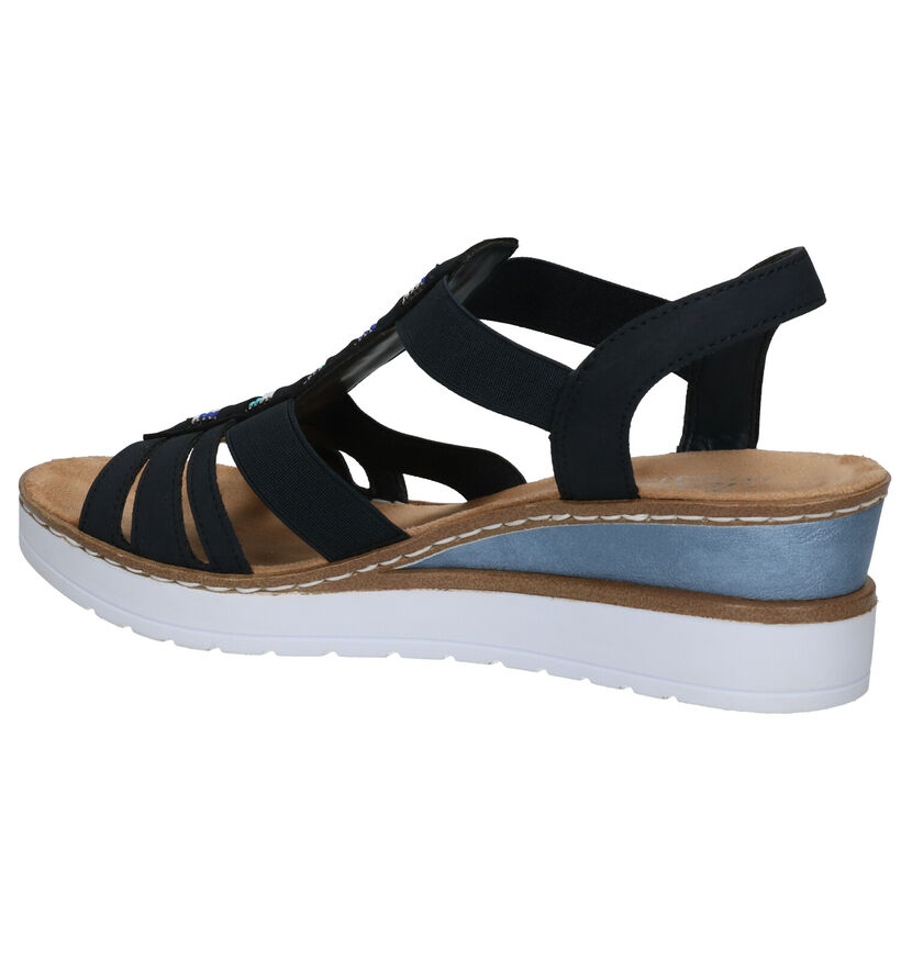 Rieker Blauwe Sandalen in kunstleer (287685)