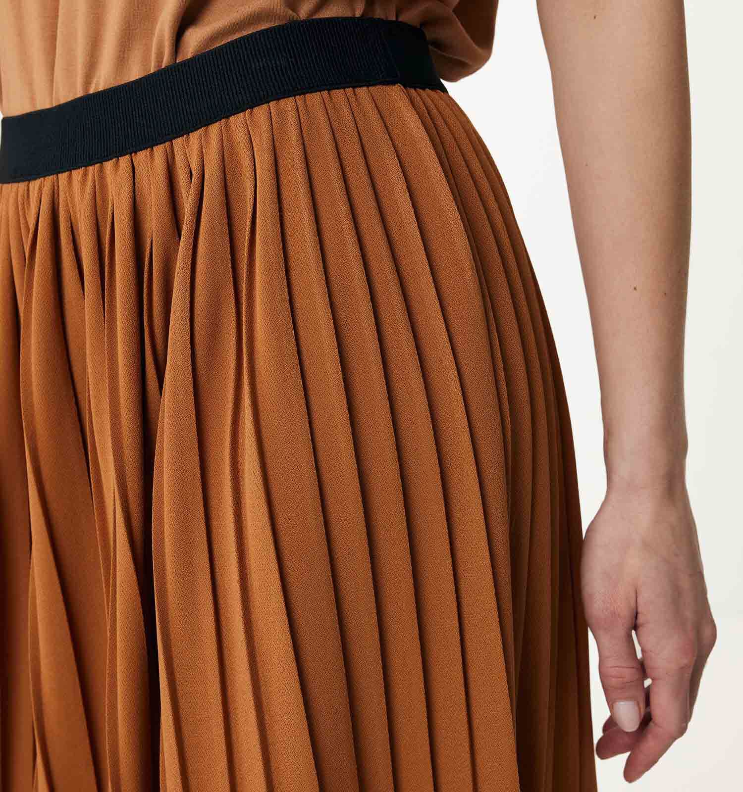 Mexx Bruine Plisse rok Dames Rokken Online op TORFS.BE