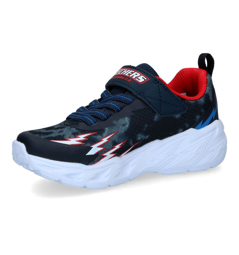 Skechers Light Storm 2.0 Zwarte Sneakers voor jongens (345242)