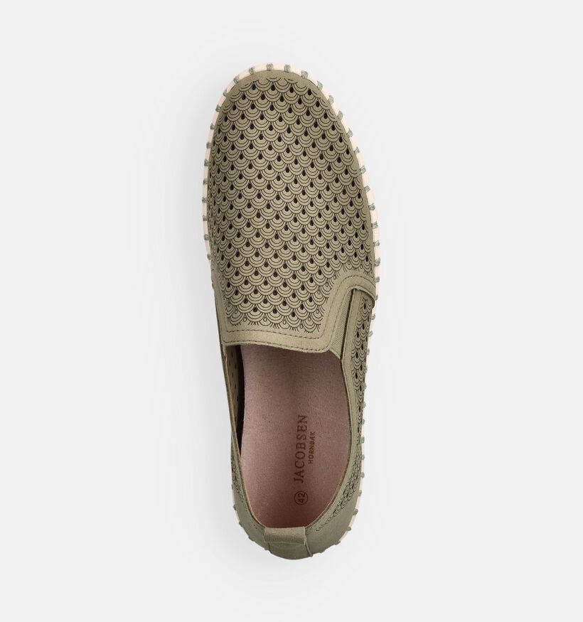 Ilse Jacobsen Tulip Chaussures &agrave; enfiler en Vert kaki pour hommes (372264) - pour semelles orthop&eacute;diques