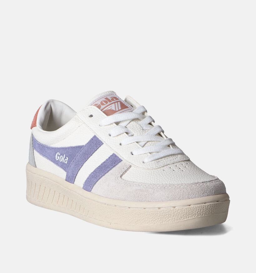 Gola Grandslam Trident Baskets en Blanc pour femmes (336374) - pour semelles orthopédiques
