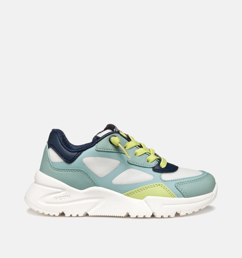 Geox Loftus Groene Sneakers voor jongens (356392) - geschikt voor steunzolen