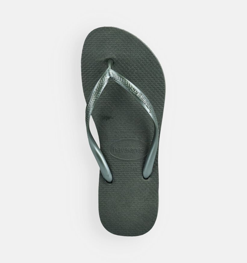 Havaianas Slim Groene Slippers voor dames (373105)