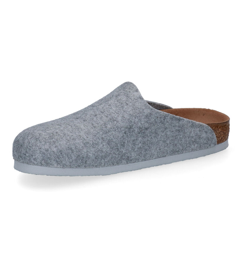 Birkenstock Amsterdam Vegan Grijze Pantoffels in stof (294812)