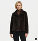 Barbara Lebek Donkerbruine Korte Jas voor dames (380691)