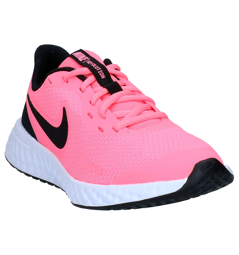 Nike Revolution 5 Baskets en Rose en textile (283831)